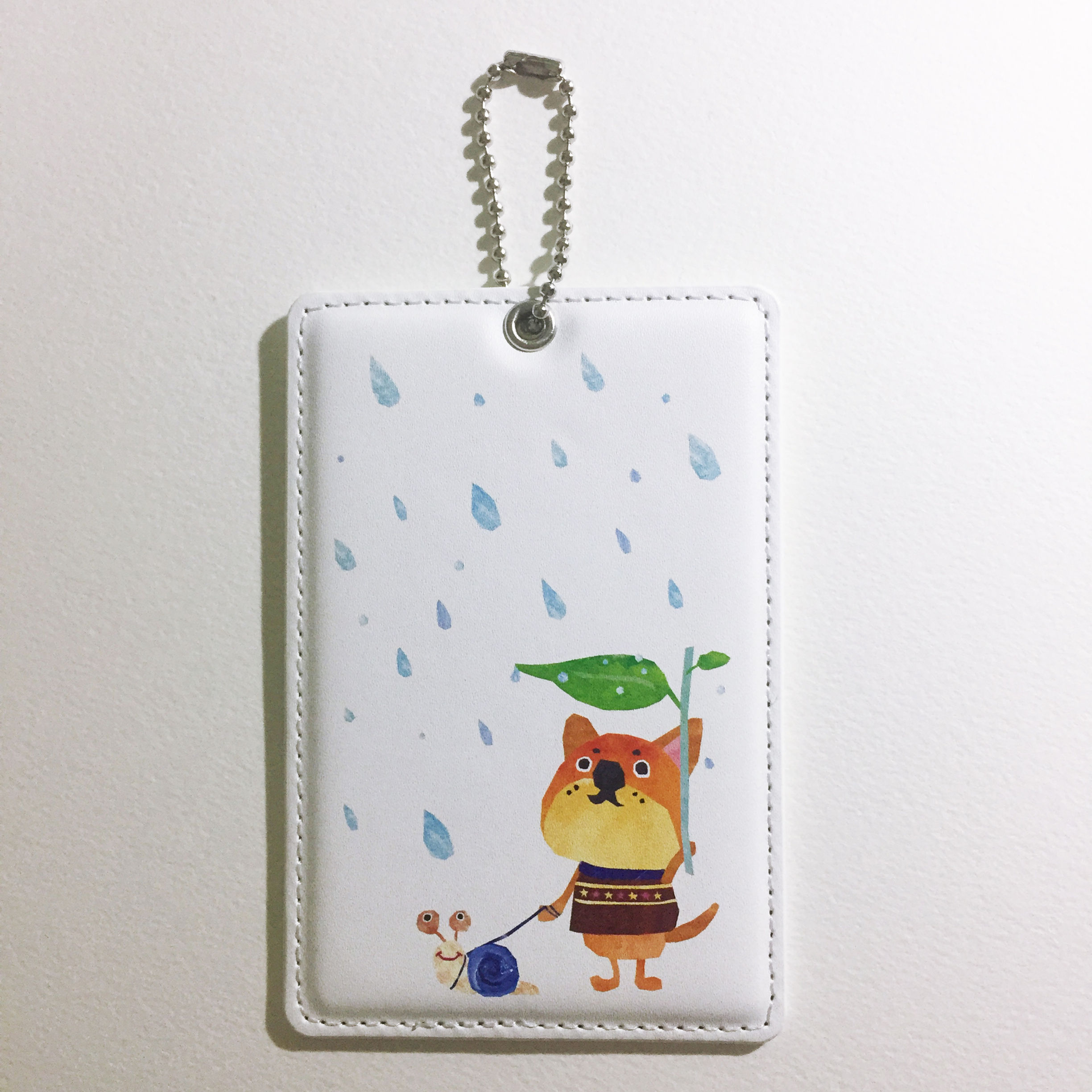 ICカードケース 『雨の日の散歩』