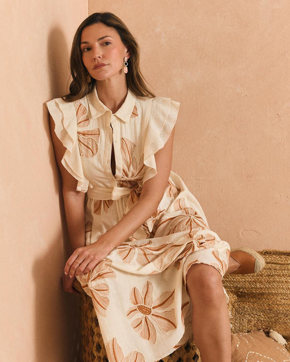 Miniatura: Vestido Bordado Claudia Crudo Polín Et Moi