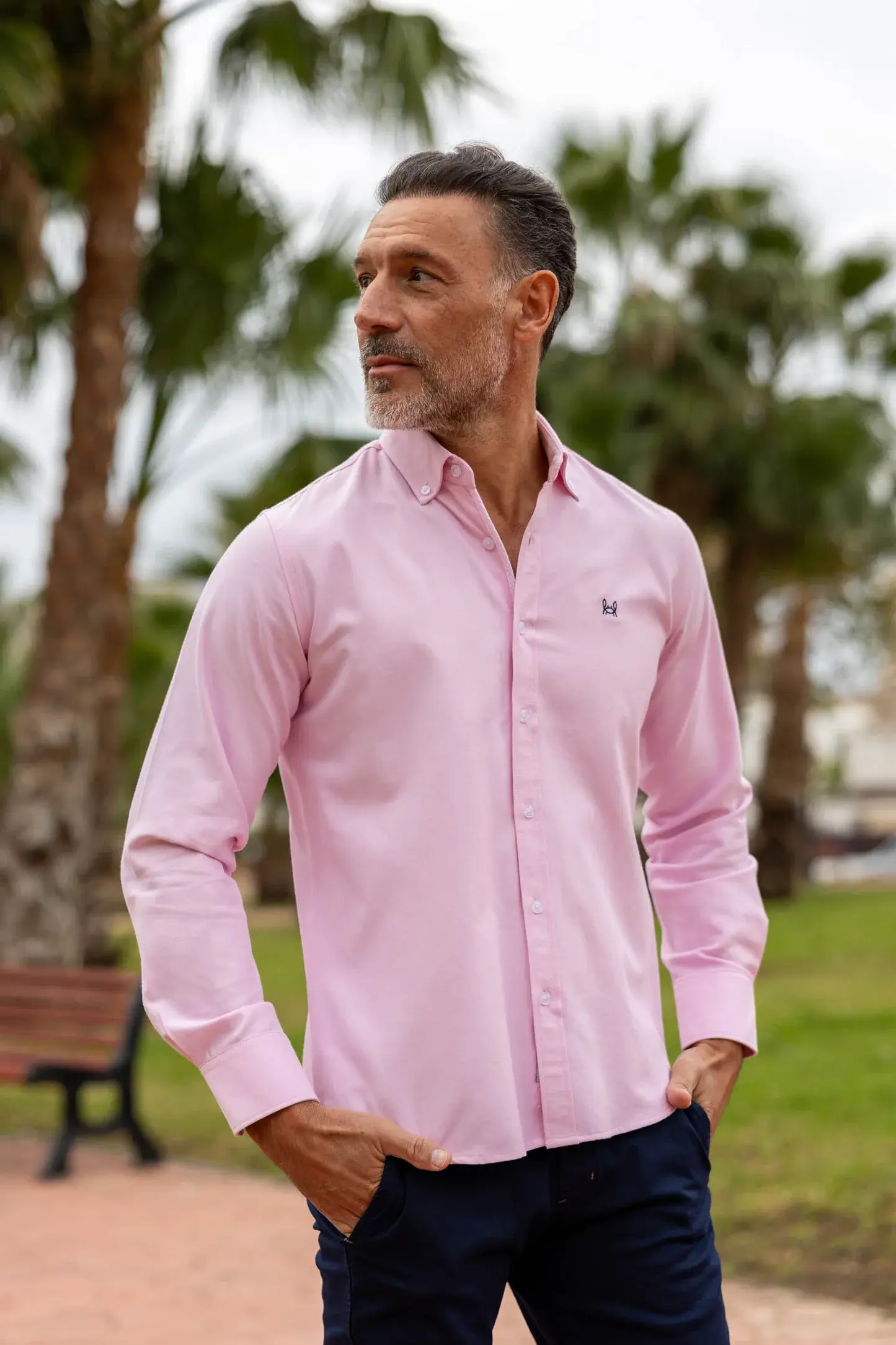Camisa Lisa Oxford Rosa Ronda Custi Mikelo