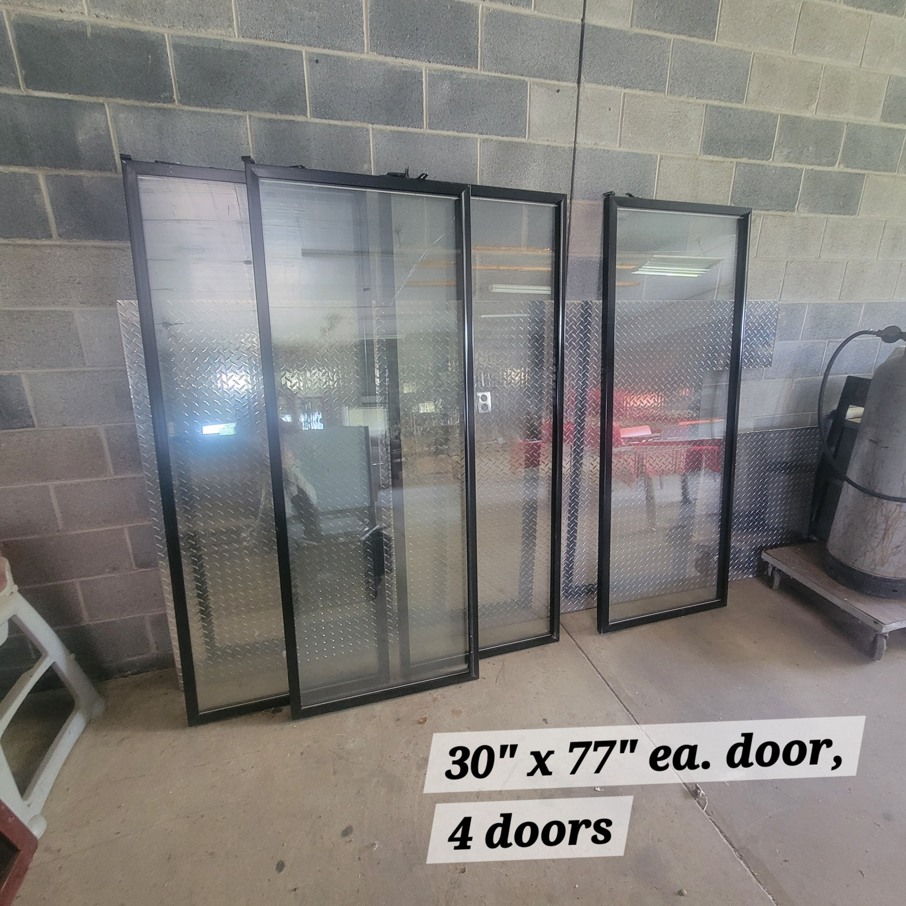 Lot of Individual Glass Cooler Doors