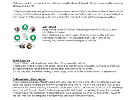 Headteacher Letter 24/02/2023