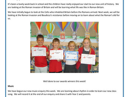 Year 3 Weekly Letter 29/04/2022