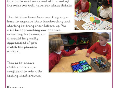 Year 1 Weekly Letter 03/05/2024