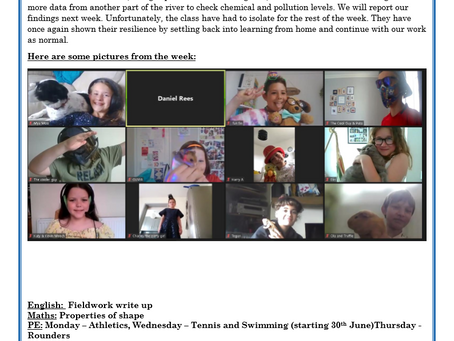 Year 5 Weekly Letter 09/07/2021