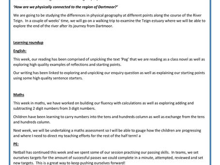 Year 3 Weekly Letter 12/11/2021