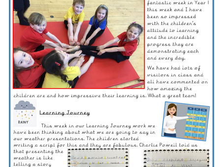Year 1 Weekly Letter 20/01/2023
