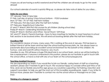 Headteacher Letter 13/01/2024