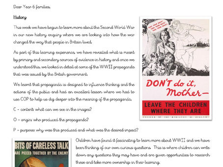 Year 6 Weekly Letter 29/09/2023