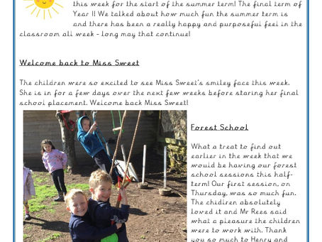 Year 1 Weekly Letter 21/04/2023