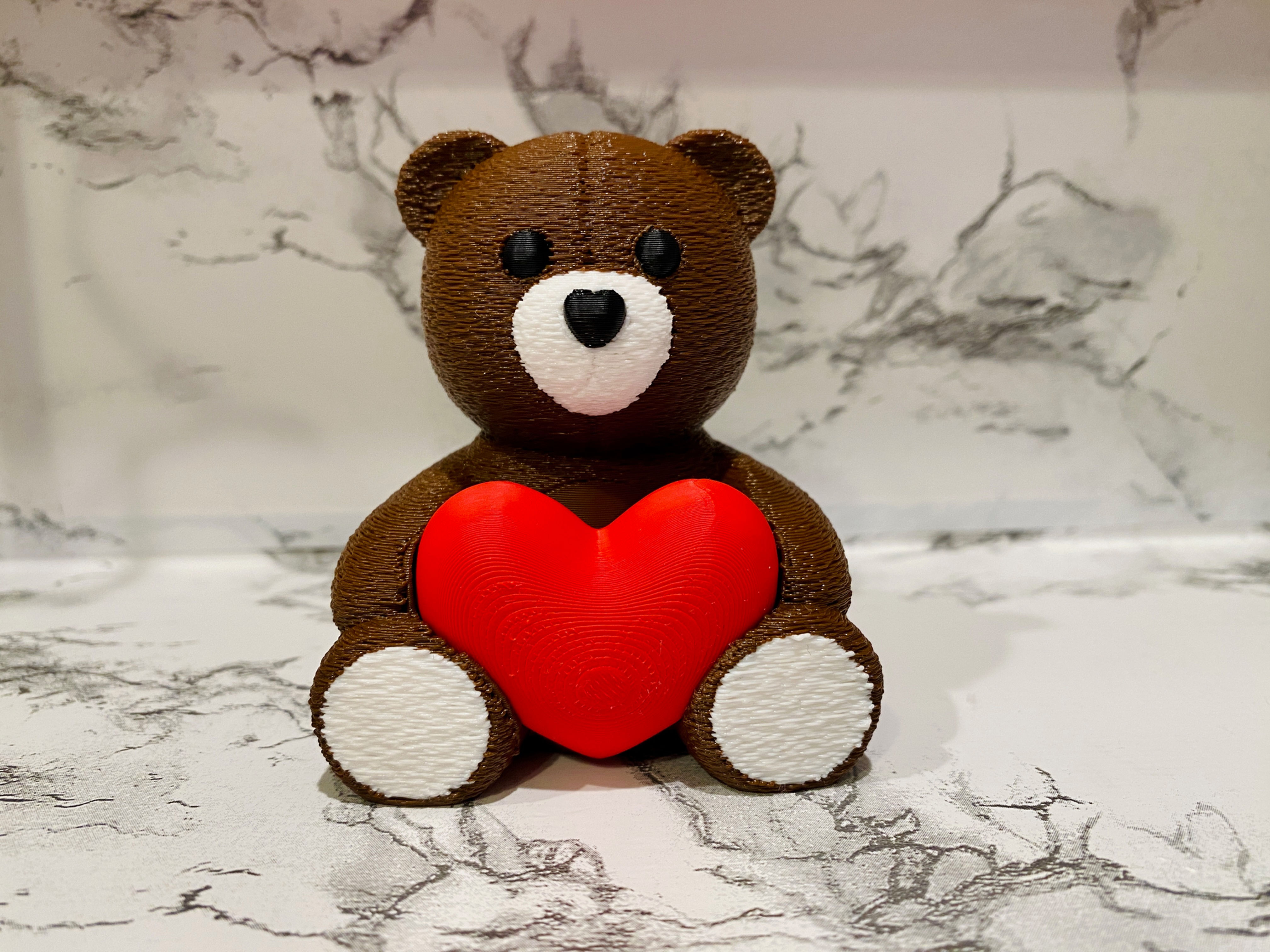 3D Printed Heart Bear