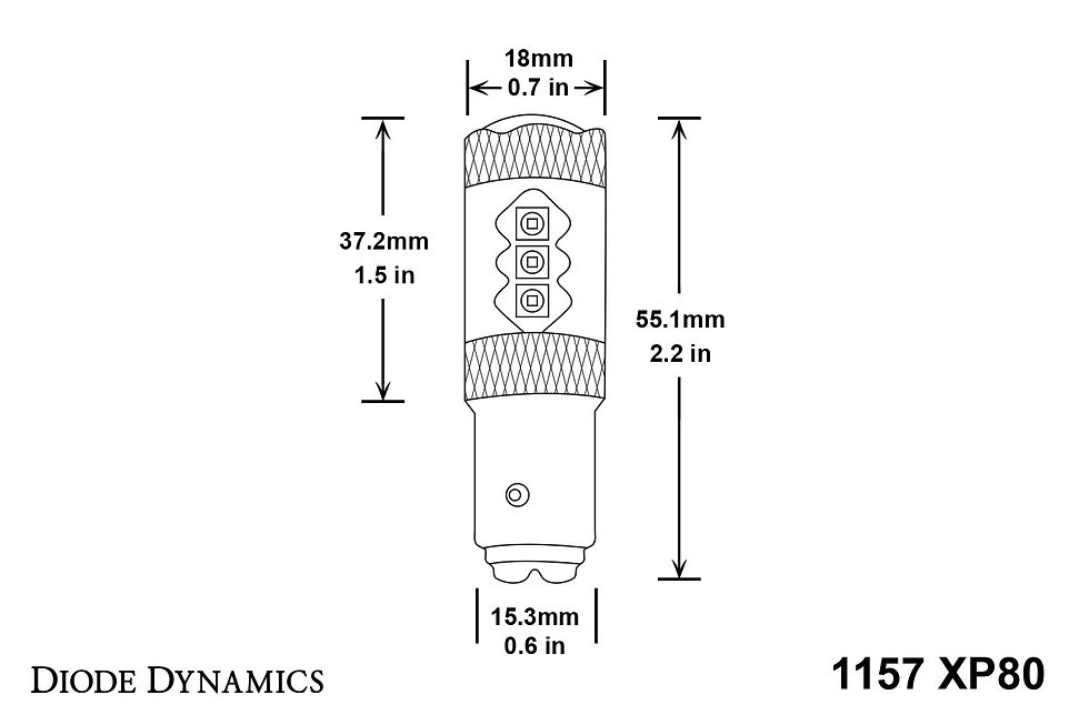 Thumbnail: 1157 LED Bulb XP80 LED Amber Pair Diode Dynamics