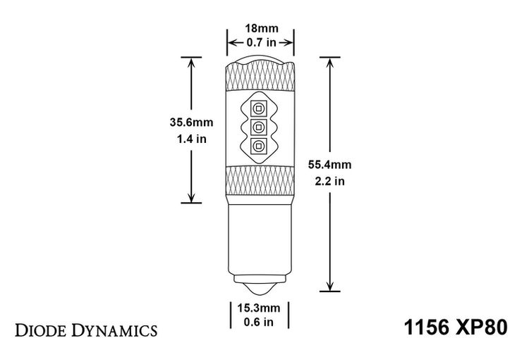 Thumbnail: 1156 XP80 LED Amber Pair Diode Dynamics
