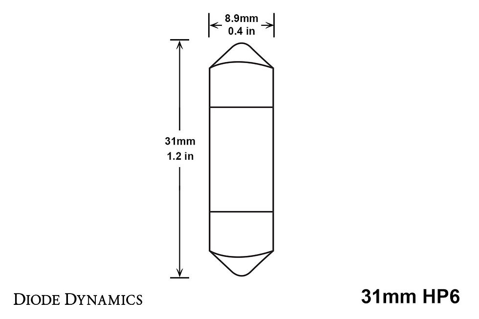Thumbnail: 31mm HP6 LED Bulb LED Warm White Pair Diode Dynamics