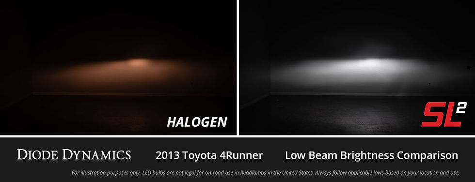 Thumbnail: H11/H8/H9 Yellow SL2 LED Bulbs Pair Diode Dynamics