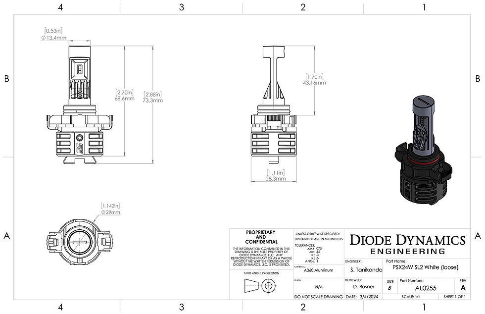 Thumbnail: 5202/PSX24W White SL2 LED Bulbs Pair Diode Dynamics