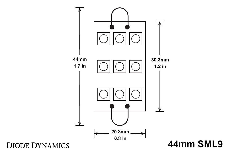 Thumbnail: 44mm SML9 LED Bulb Red Pair Diode Dynamics