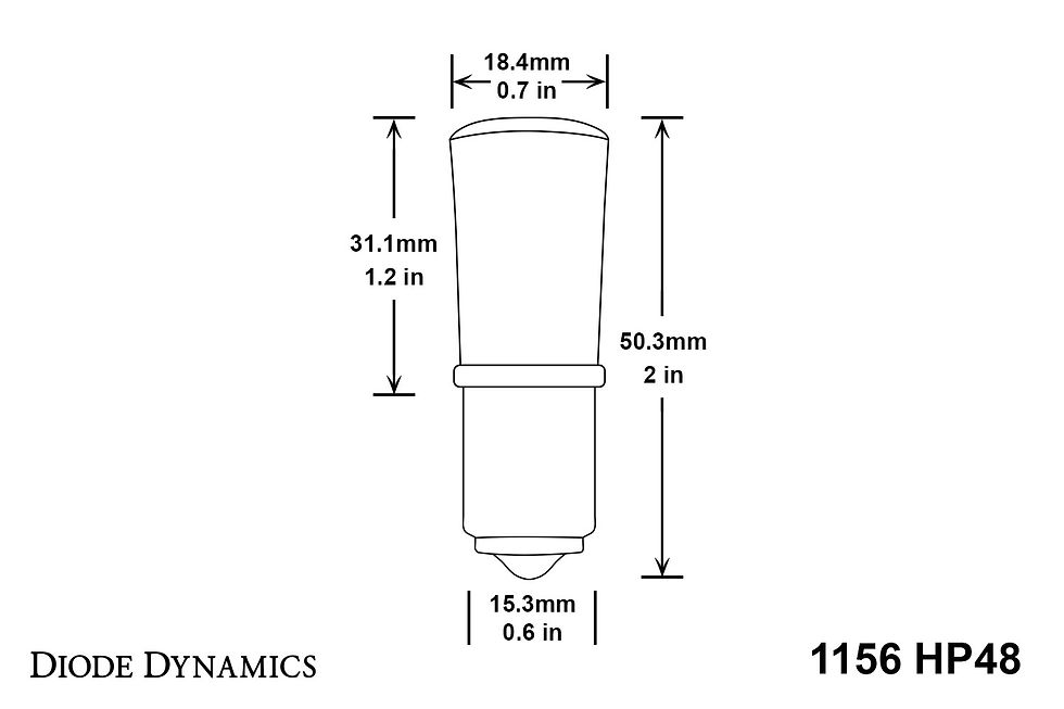 Thumbnail: 1156 LED Bulb HP48 LED Cool White Pair Diode Dynamics