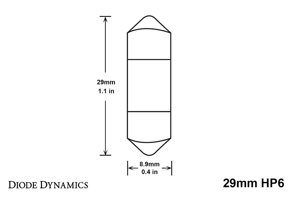 Thumbnail: 29mm HP6 LED Bulb Warm White Pair Diode Dynamics