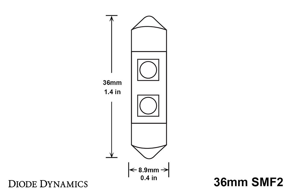 Thumbnail: 36mm SMF2 LED Bulb Blue Single Diode Dynamics