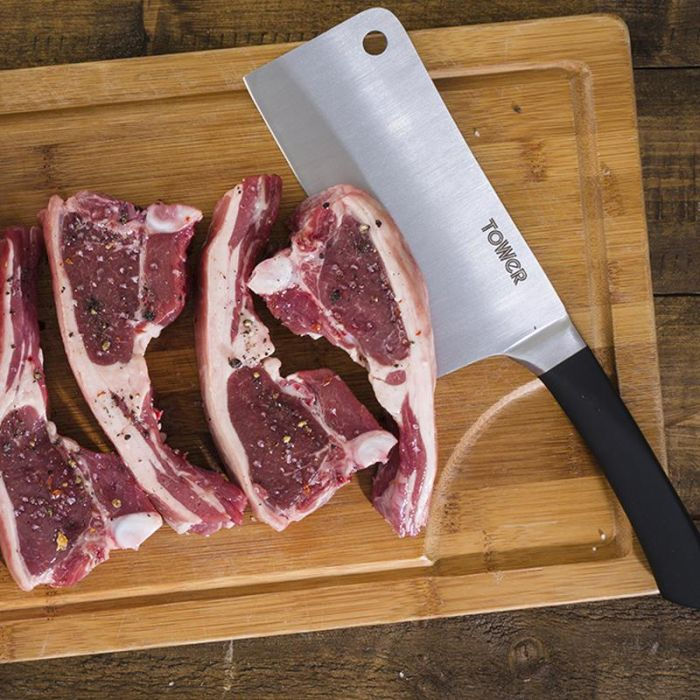 Thumbnail: 7 Piece Knife Set with stand Black