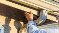 Fastening downspout