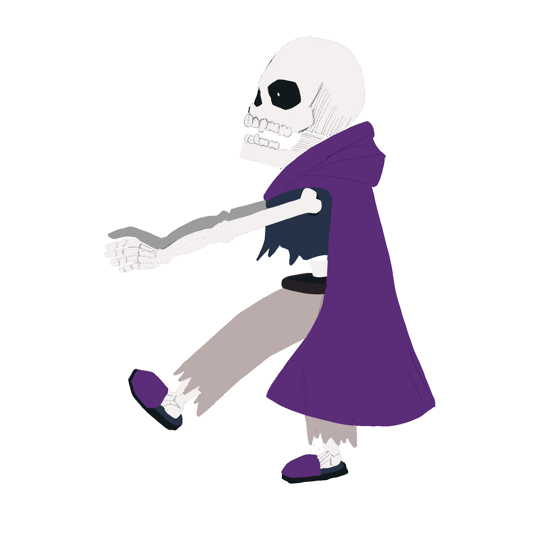 Misadventures of Skylar Knight | Skeleton Walk Cycle