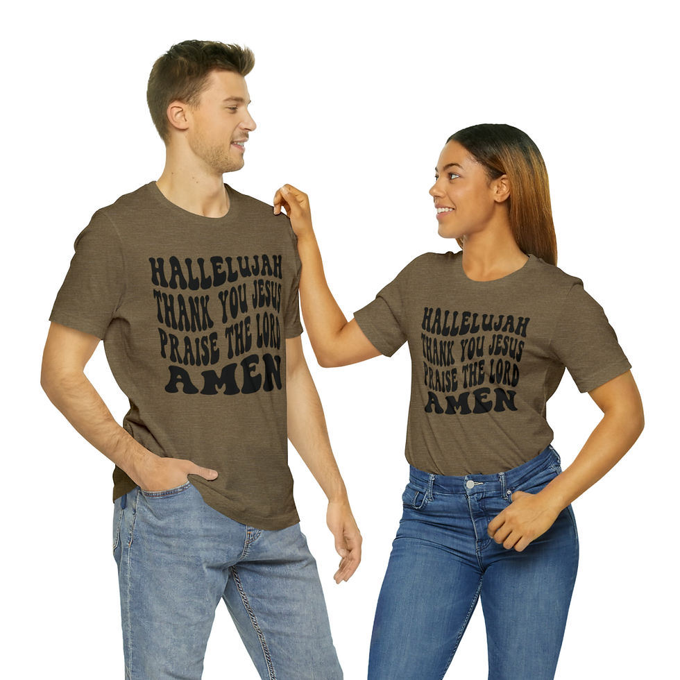 Thumbnail: Hallelujah Thank You Jesus (Soft Cotton) Unisex Jersey Tee