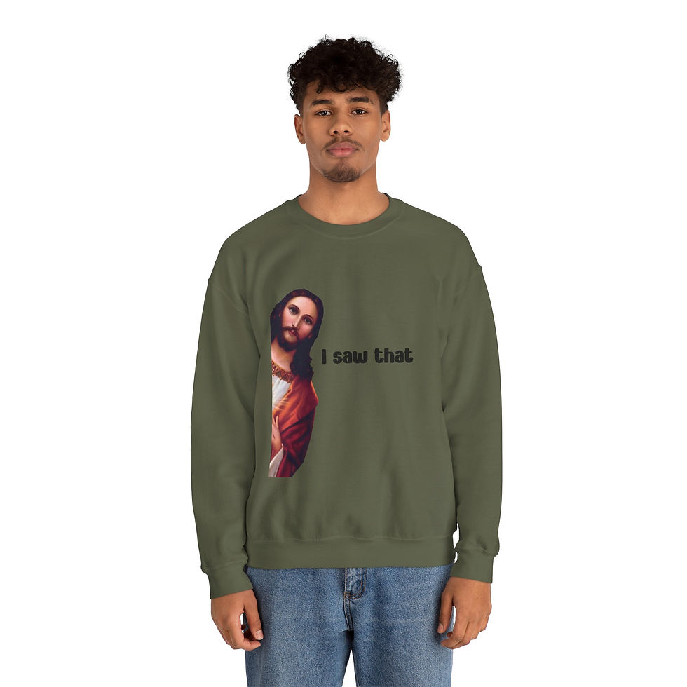 Thumbnail: Jesus I Saw That Unisex Heavy Blend™ Crewneck Sweatshirt