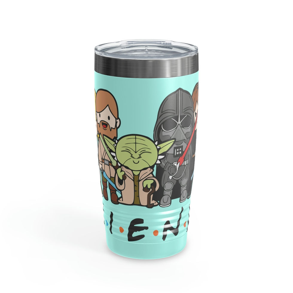 Thumbnail: Star War Friends - (HAND WASH ONLY) Stainless Steel Ringneck Tumbler, 20oz