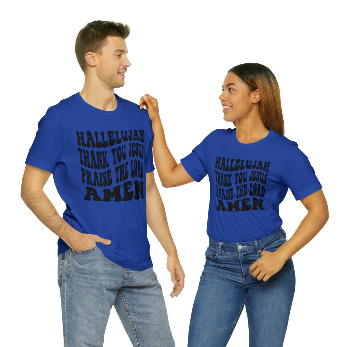 Hallelujah Thank You Jesus (Soft Cotton) Unisex Jersey Tee