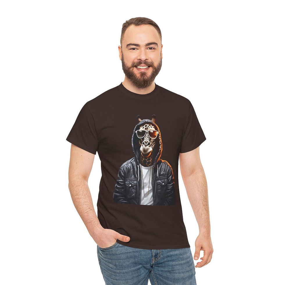 Thumbnail: Cool Giraffe - Unisex Heavy Cotton Tee