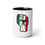 Thumbnail: Mexican Eagle Power Fist - Two-Tone Coffee Mugs, 15oz