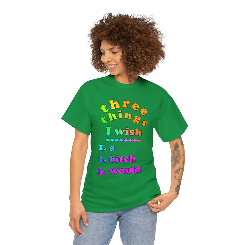 Thumbnail: Three Things I Wish - Unisex Heavy Cotton Tee