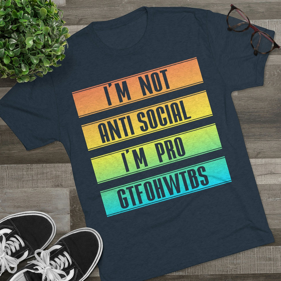Thumbnail: I'm Not Anti Social (Polyester with Rayon & Cotton) Unisex Tee