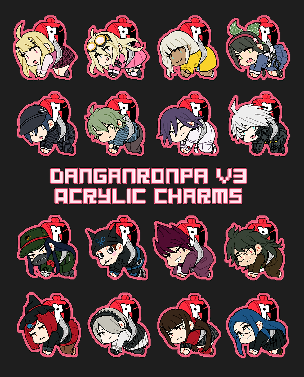 DRV3 Acrylic Charm Showcase
