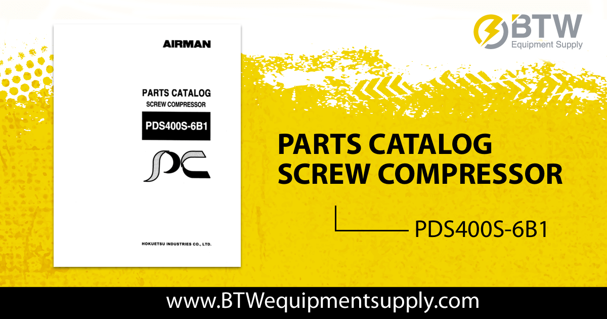 AIRMAN Air Compressor 400 CFM PDS400S6B1 Parts Manual
