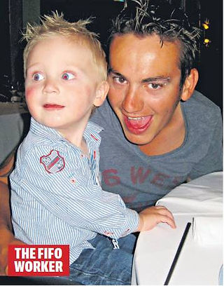 Rhys Connor with son Blaize
