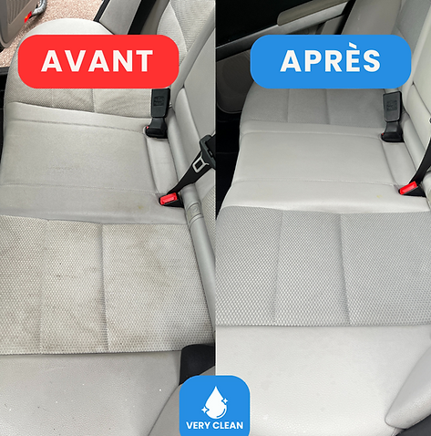 Avant/Après Nettoyage de Voiture par VeryClean - Société de Nettoyage à Domicile à Rouen