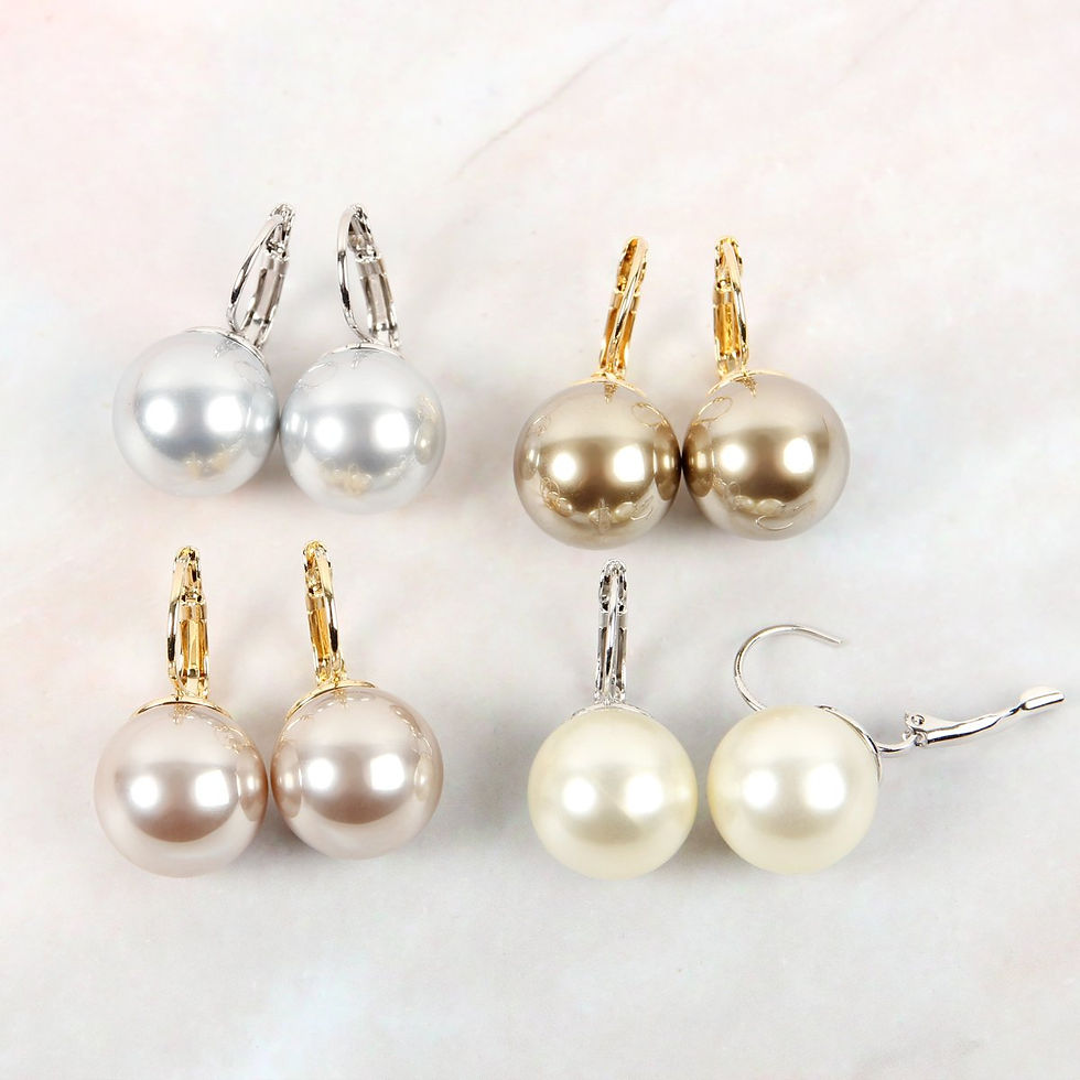 Thumbnail: Hinged Pearl Earrings