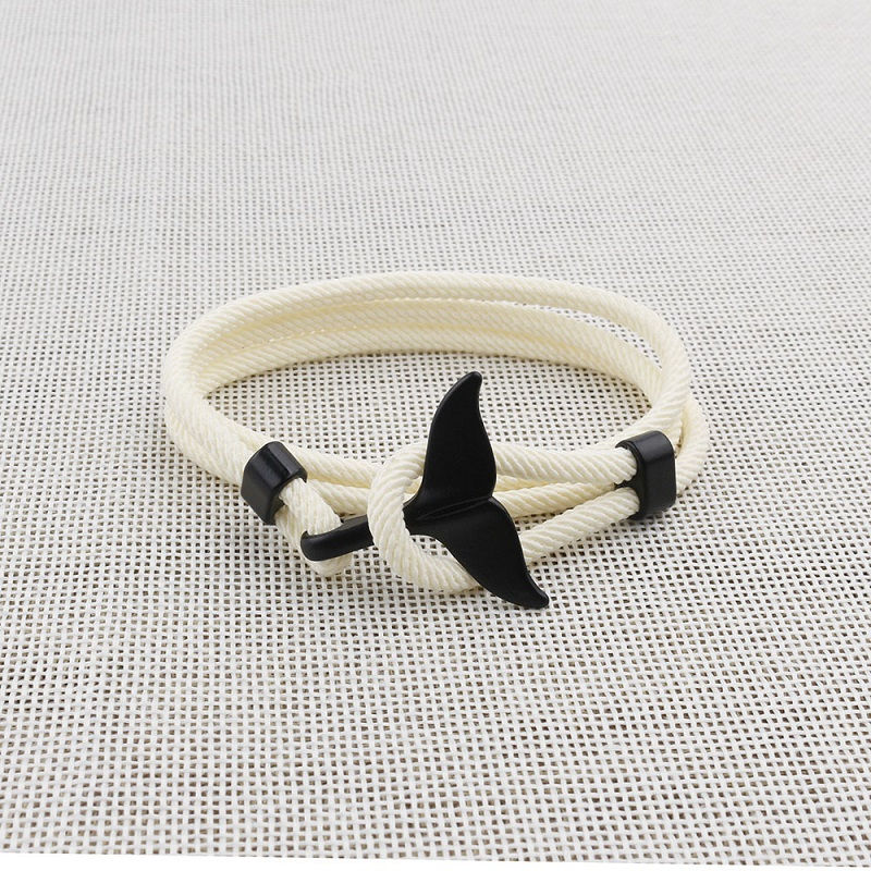 Thumbnail: Whale Tail Anchor Cuff Bracelet