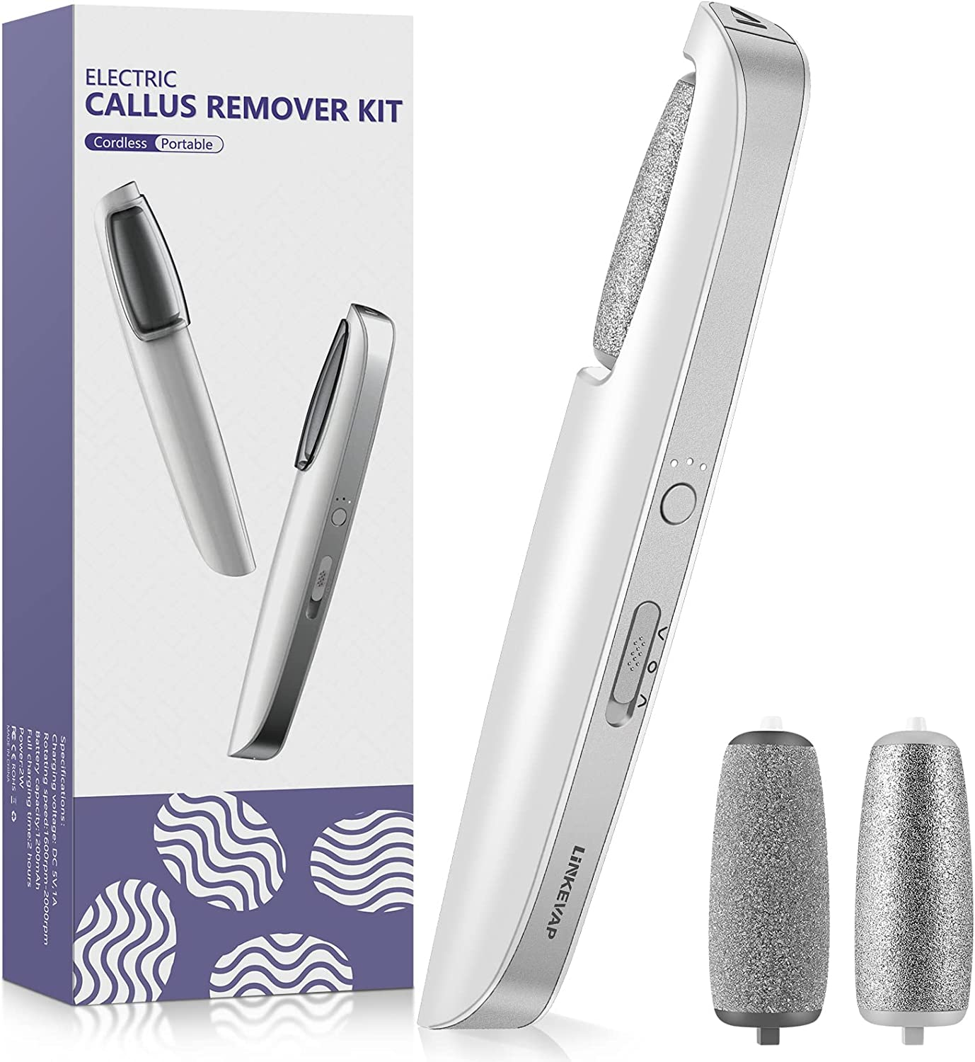 Electric Callus Remover for Feet, Professional Pedicure Kit Foot Scrubber for Dr