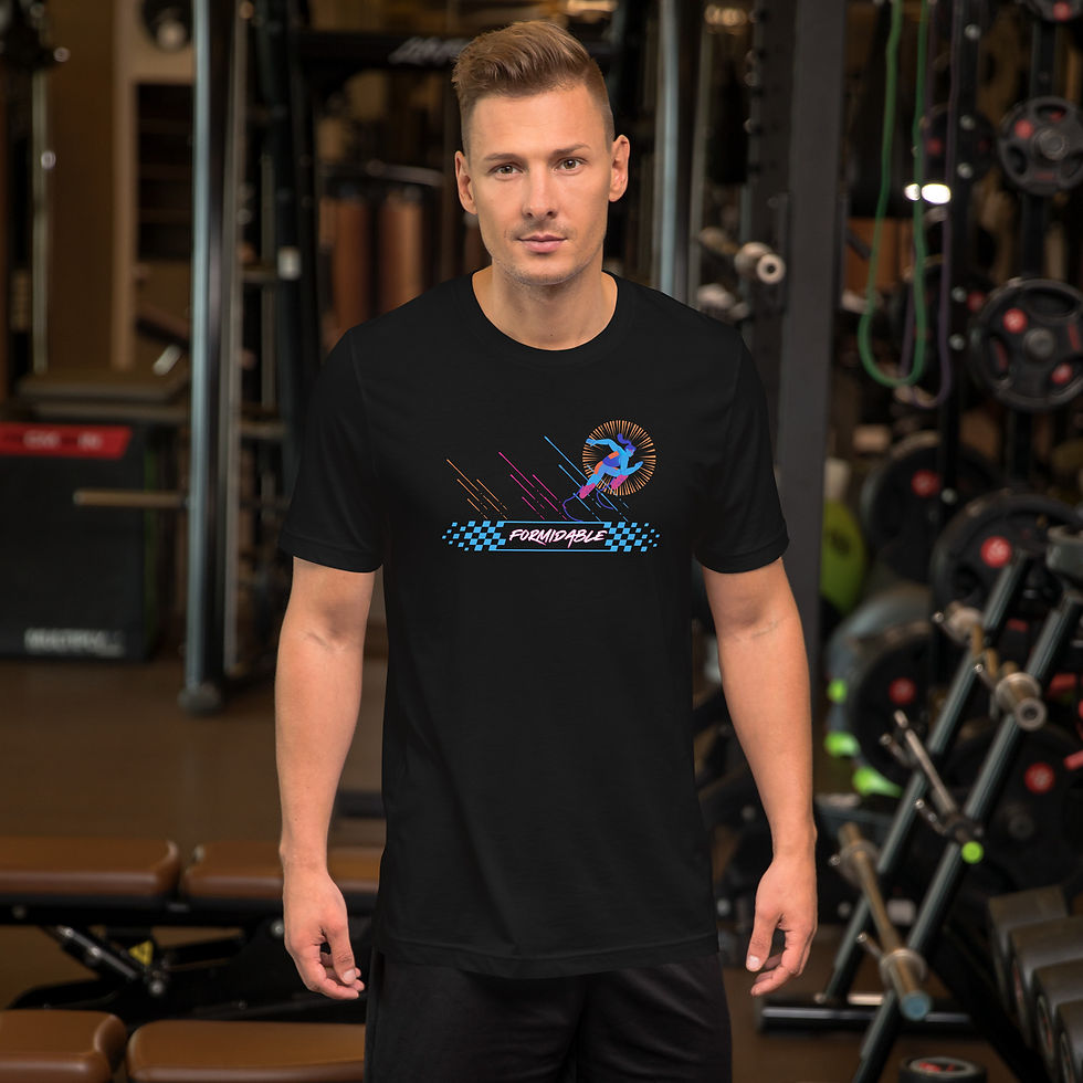 Thumbnail: Black Unisex T-shirt, Para Olympian, Running, Formidable, Inspirational