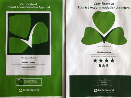 Fáilte Ireland gave us 4 Stars!