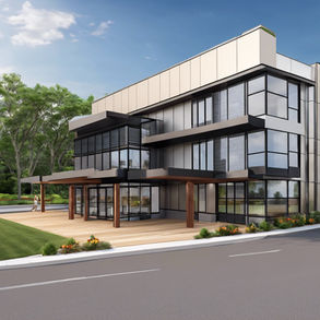 Modern commercial building exterior