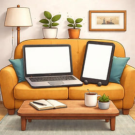 Computerbilschirm mit Tastatur