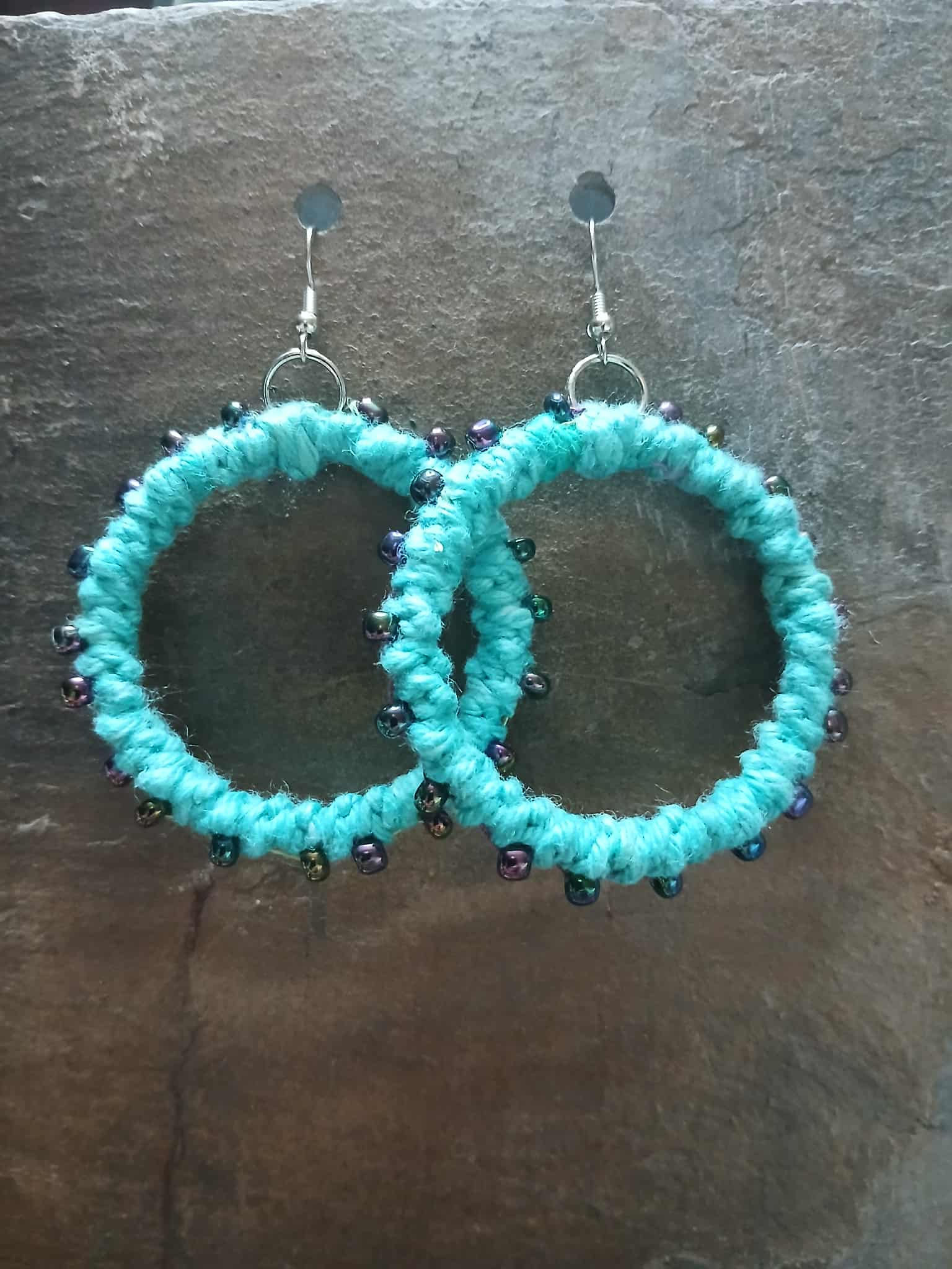 Brilliant Beaded Hoops