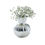 Thumbnail: SILVER RIBBED FLOWER MERCURY VASE- GLASSWARE