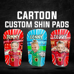 cartoon shin pads