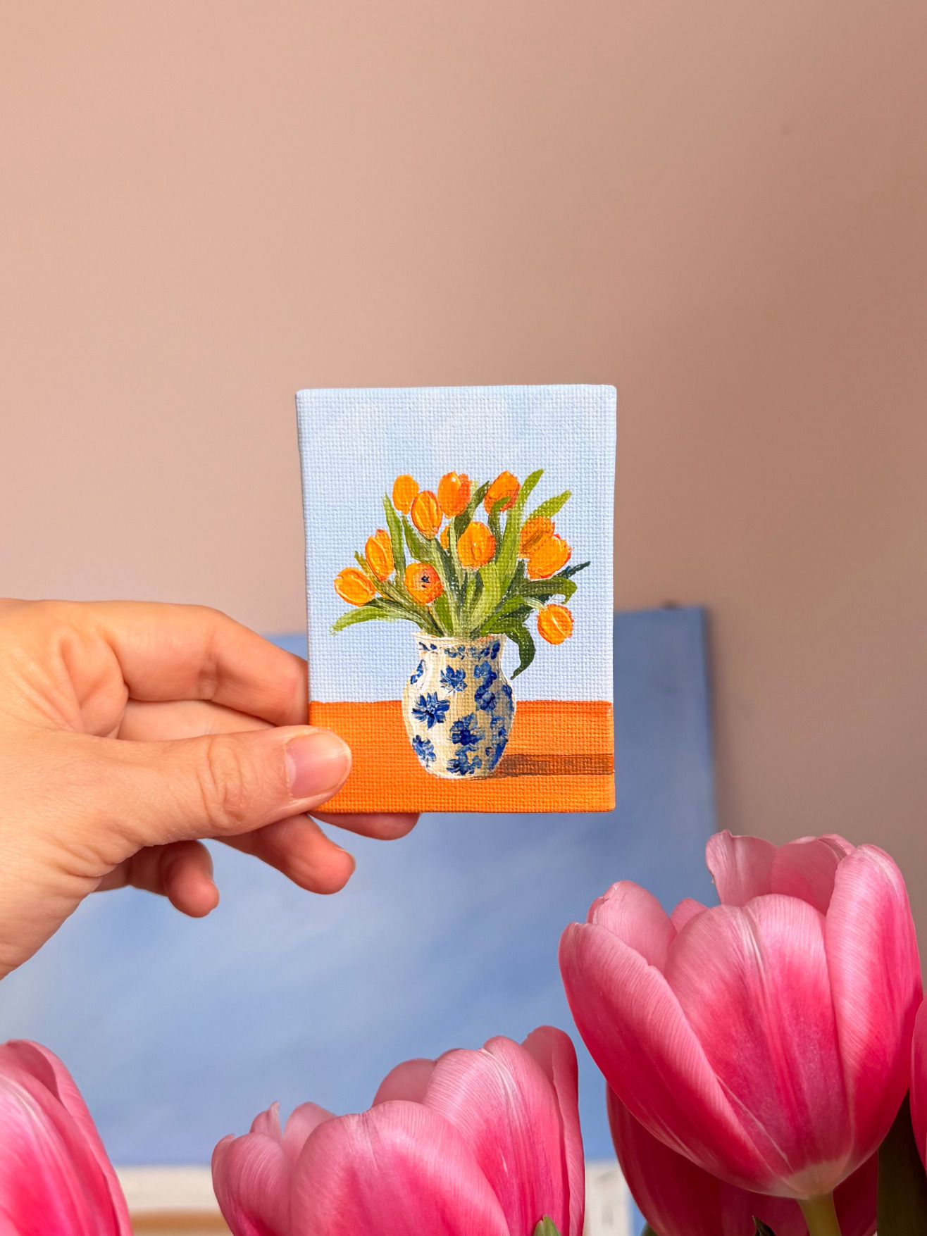 mini orange tulips