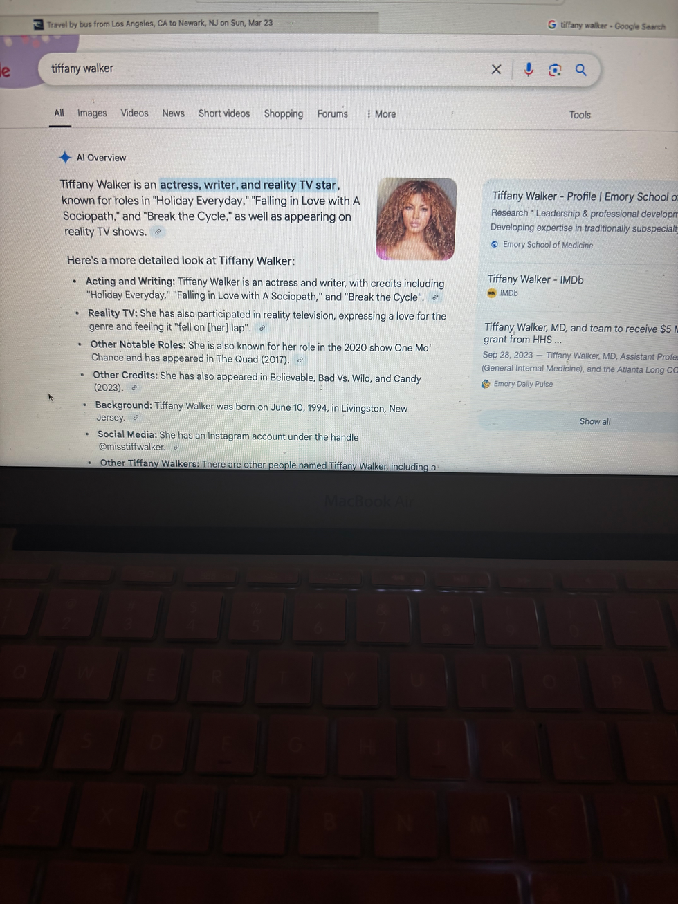 Tiffany Walker google search